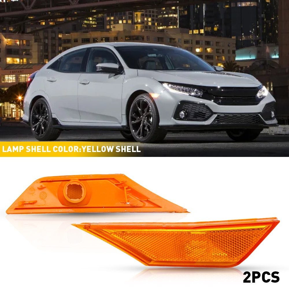 For 2016-2021 Honda Civic Front Bumper Reflector Side Marker Light Assembly USA