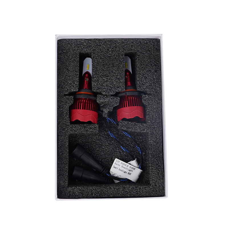 Pair 9005 6000K LED Car Headlights Fog Lights Hi/Low Beam Bulbs Sets 55W 16000LM
