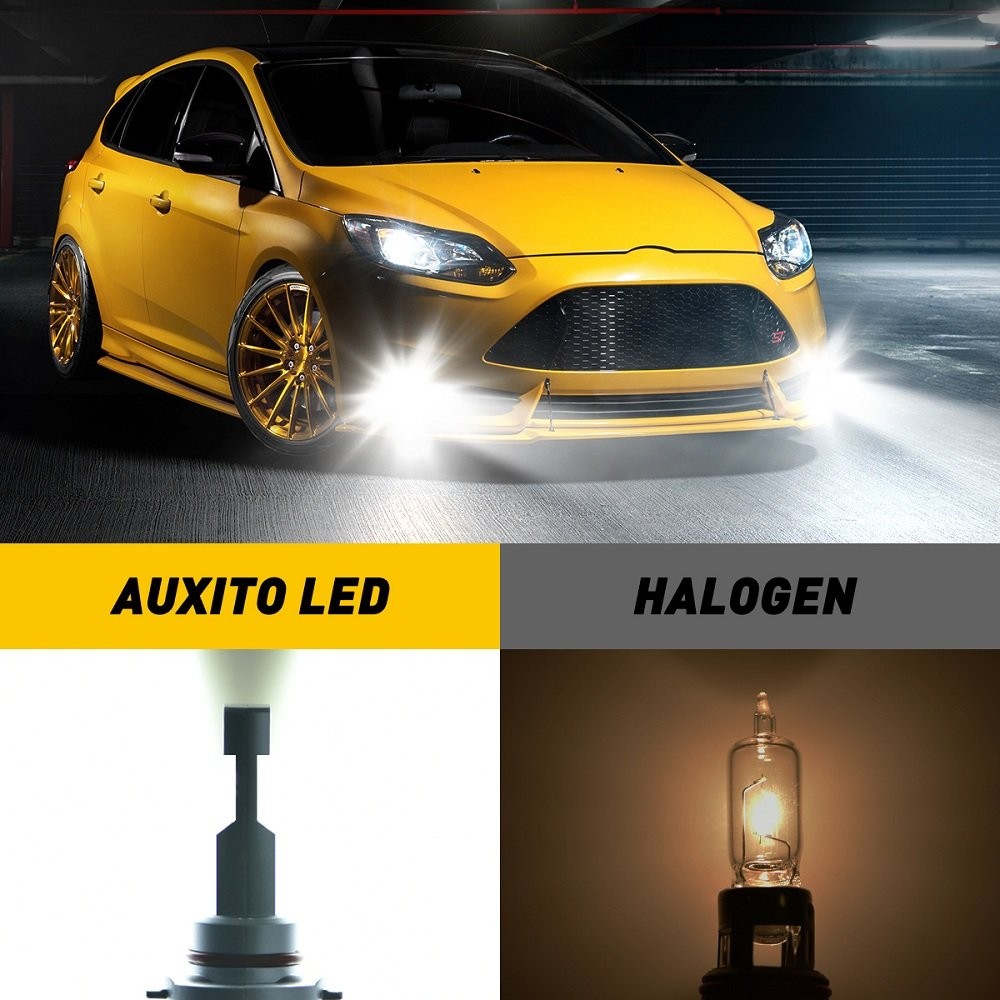 Set for AUXITO Front CSP LED Fog Light 9006 6500K Super Bright Bulbs Fanless*