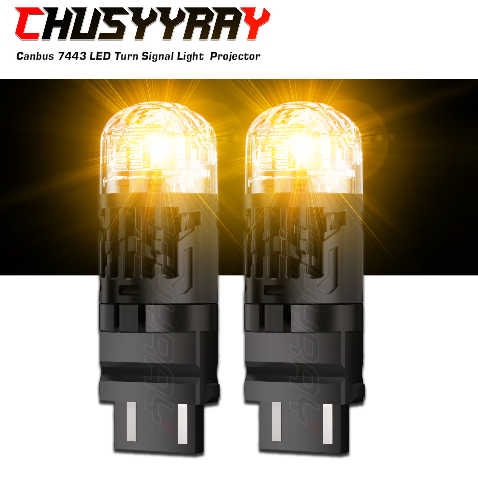 Canbus LED Front Rear Turn Signal Light Blinker Bulbs 7441 7440 Amber Error Free