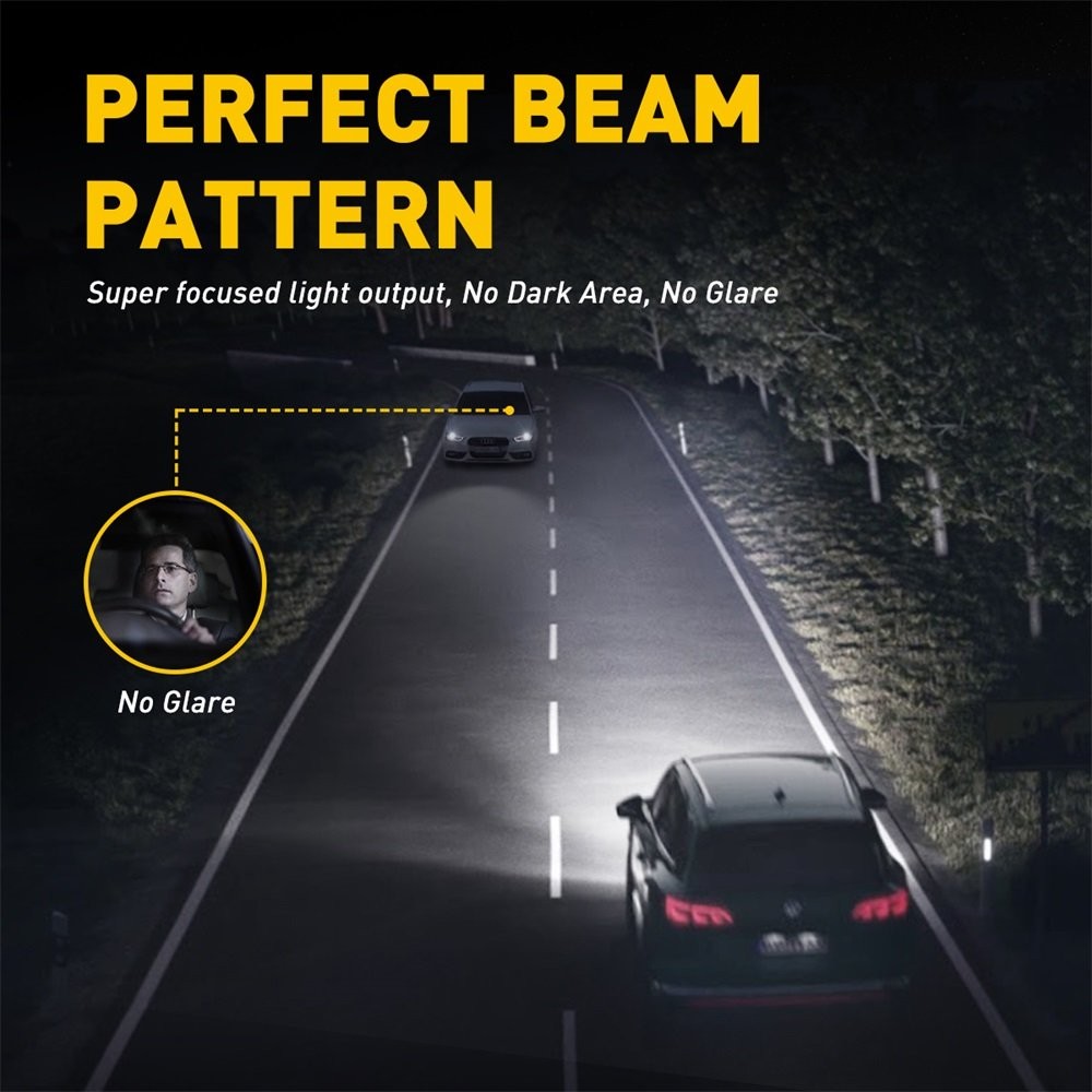 AUXITO Y19 Plus Series 9005 HB3 LED Headlights HIGH Beam Bulbs Kits 6500K White