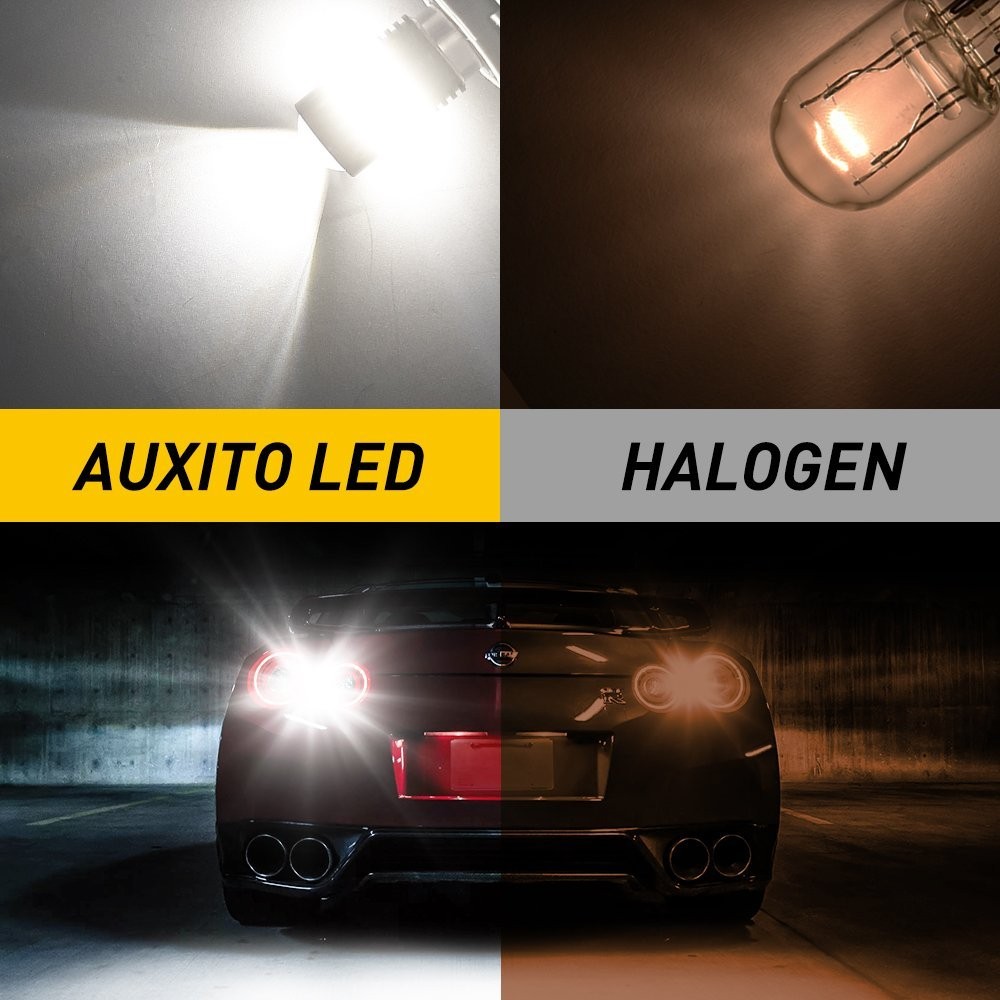 2pcs 7443 7440 7444 LED White Reverse Stop Break Turn Signal Parking Light Bulbs