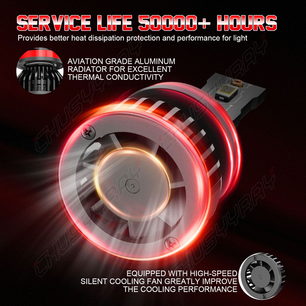 H11 LED Headlight Super Bright Bulbs Kit 8000K White 330000LM High/Low Beam