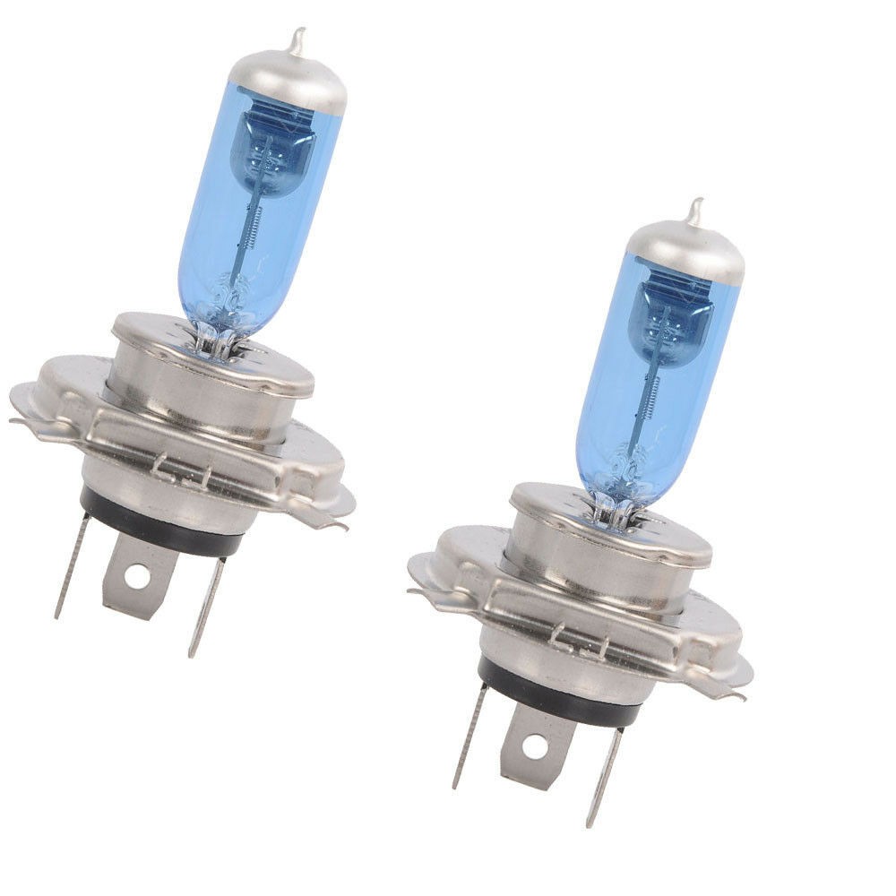 2x H4/9003/HB2 Halogen 100/90W 12V Dual Low-Beam Headlight Bulbs Xenon White