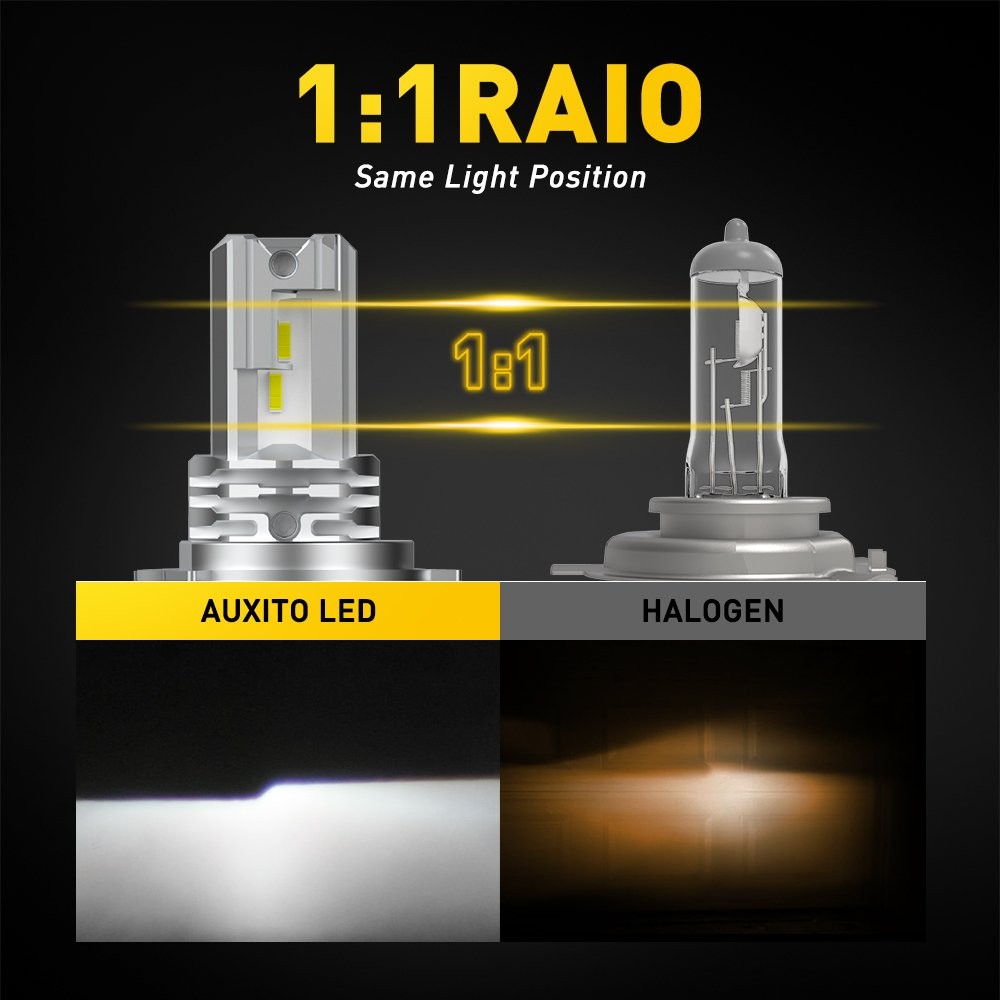 Pair H4 9003 HB2 LED Fog Driving Light Bulb Conversion Kit DRL Super White 6000K