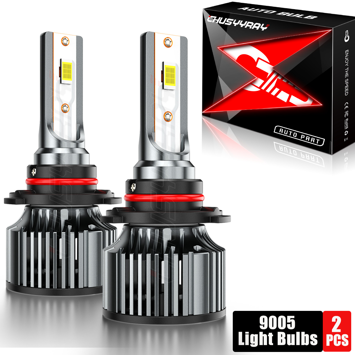 2x 9005/HB3 LED Headlight Kit Bulbs 6500K High BEAM For Chevrolet Silverado 1500