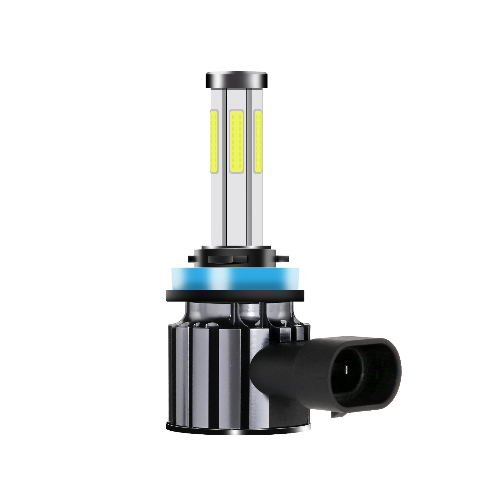 6-Sides H11 LED Headlight Kit Low Beam Bulbs Super Bright White 360000LM 6500K