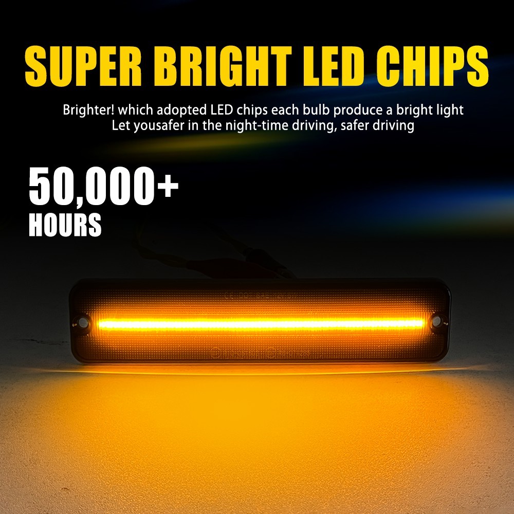 4PCS LED Side Marker Light for 1972-1975 Jeep CJ6 Front Rear Left Right 5465790