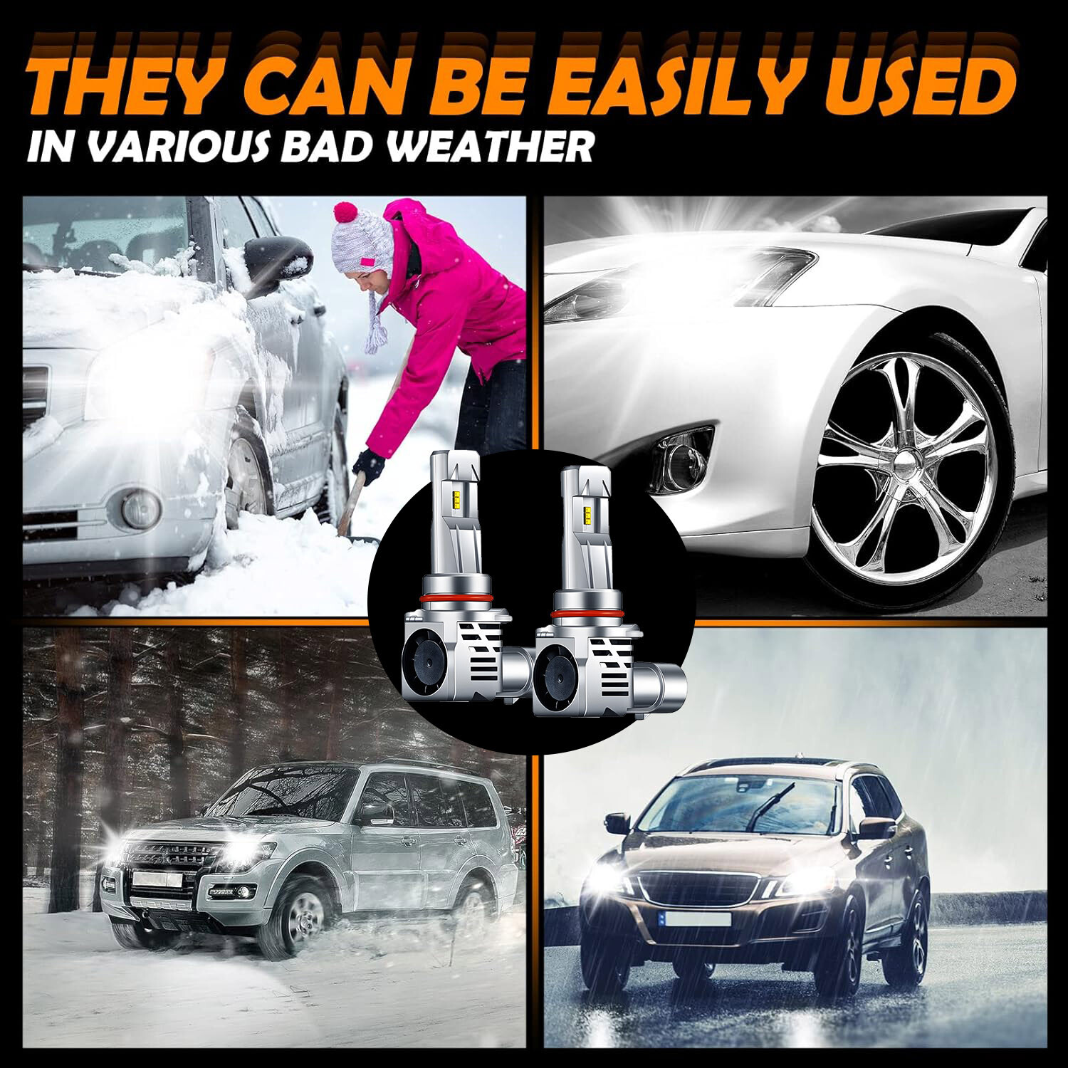9005 LED Headlight Super Bright Bulbs Kit White 6500K 360000LM High Beam NEW