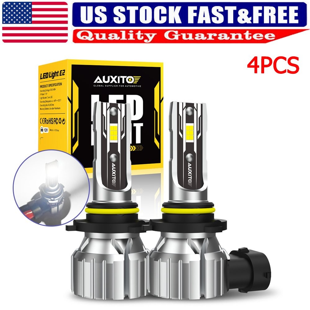 AUXITO CANBUS 40000LM 6500K White 60W HB3 9005 LED Headlight Bulb High Low Beam