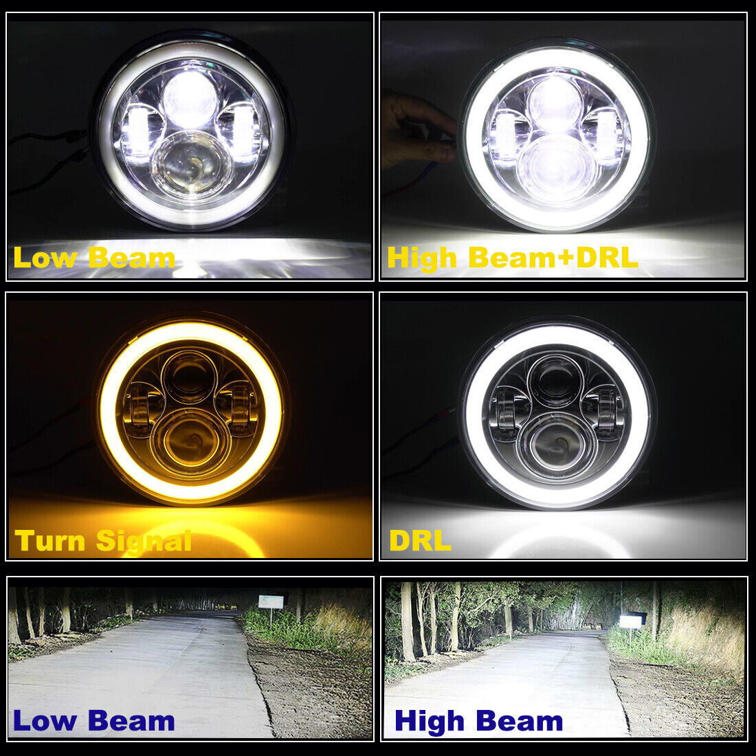 2018-2024 for Jeep Wrangler JL Gladiator Rubicon Led Headlight Fog Lamp Combo Ki