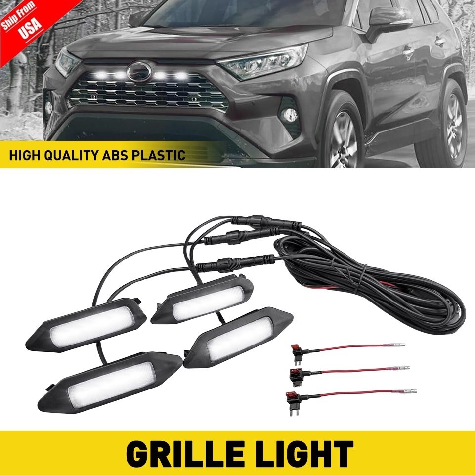 White LED Grille Light for 2024-25 Toyota Tacoma TR D Off Road/Sport Accessories