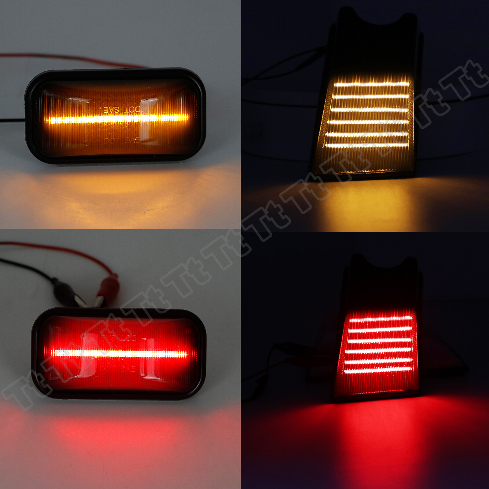 For 2003-09 Hummer H2 | 2005-09 H2 SUT LED Smoked Cab Roof Marker Lights Kit 10x