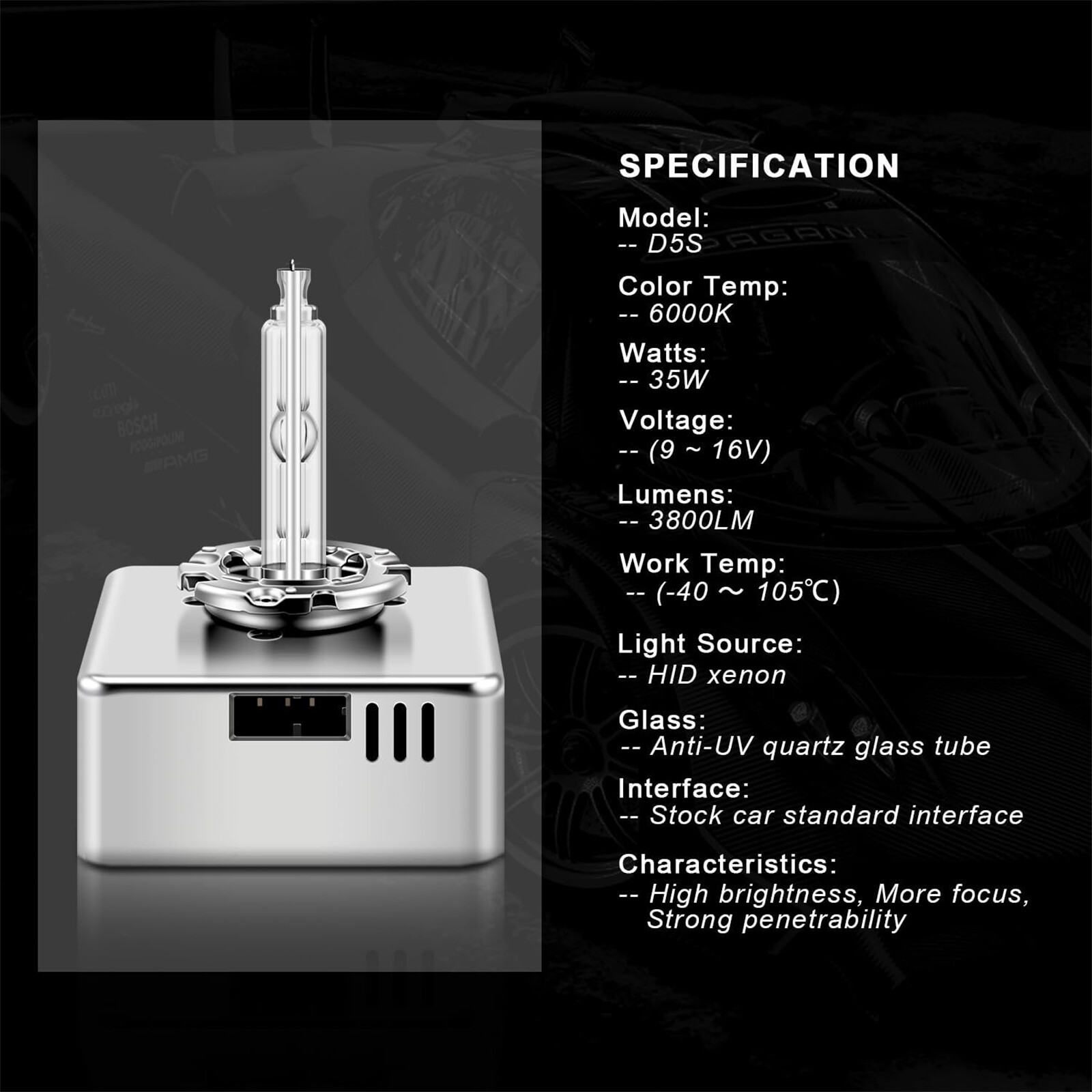 D5S/D5C/D5R HID Xenon LED Headlight Bulb For Chevrolet Silverado 2500 HD 2018
