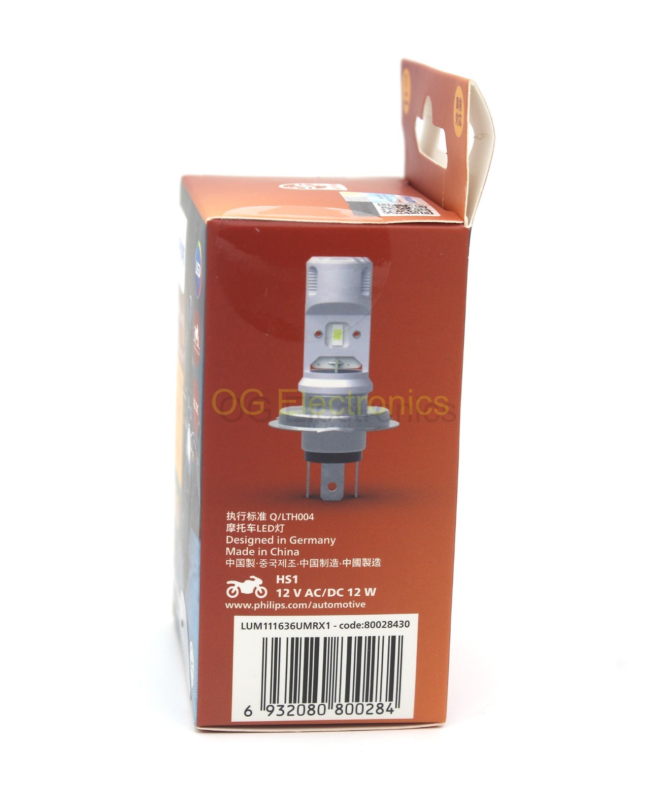 PHILIPS LED Ultinon LED-HL HS1 Performance 6500K Motorcycle, Scooter headlight