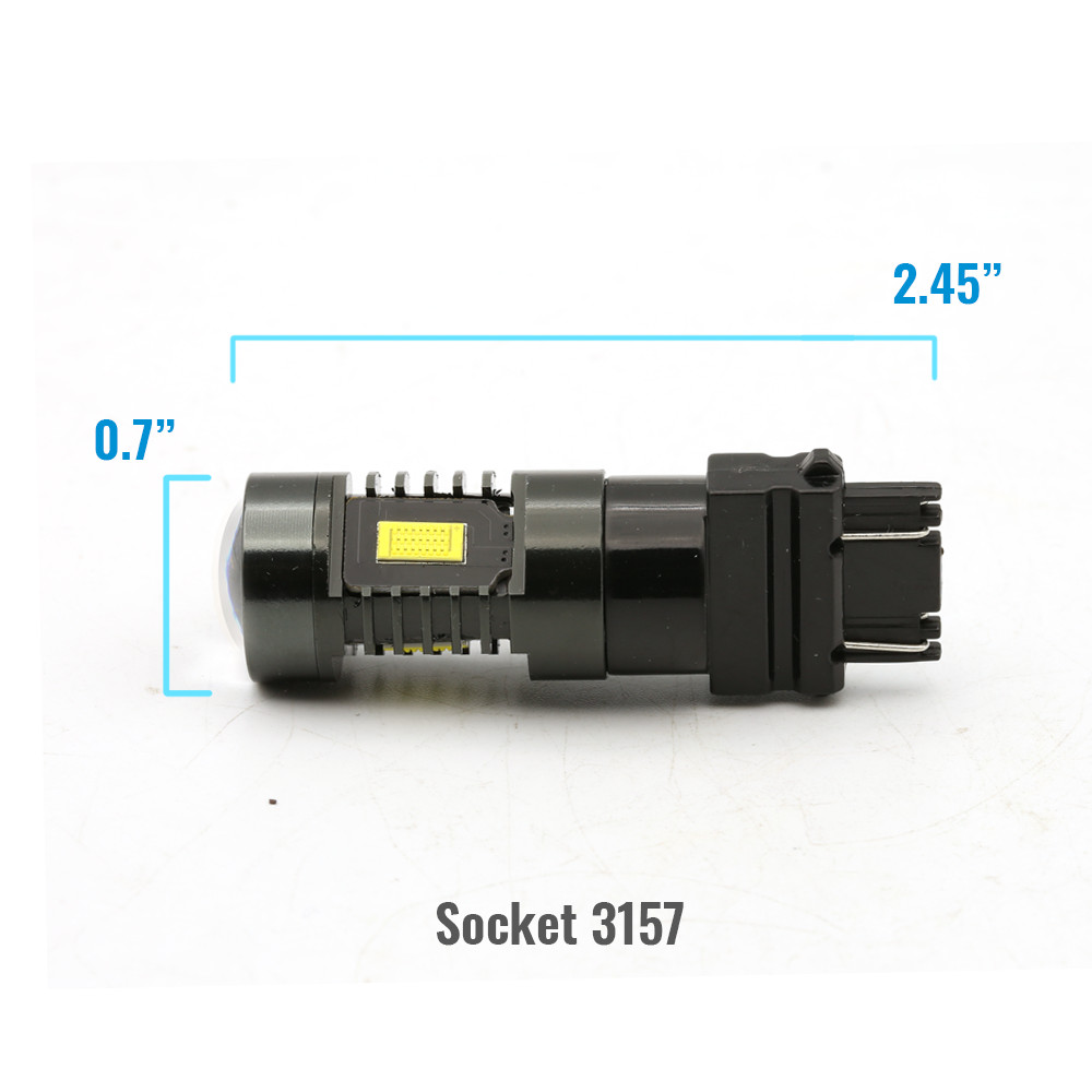 Syneticusa: 3157/4057K White Brake Tail Stop LED Light Bulbs,3570-CSP-Chip 6000K