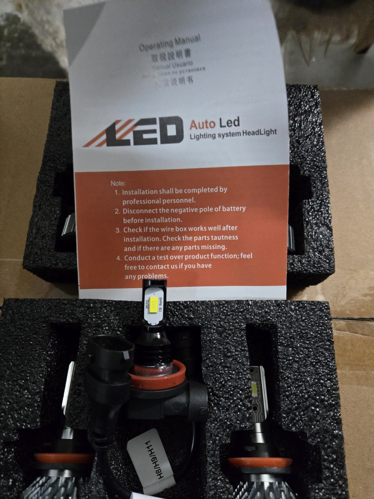 ENJOYAKOM LED Headlight Bulbs H8 H9 H11 9005 HB3 H10 Plug & Play – Brand New Sea