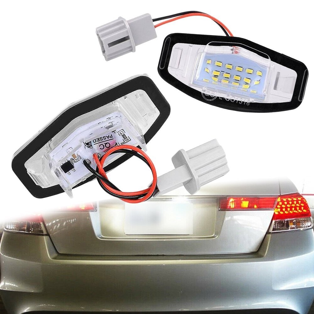 2X 18 LED License Plate Light For Honda Civic Accord Odyssey Acura TL RL TSX MDX