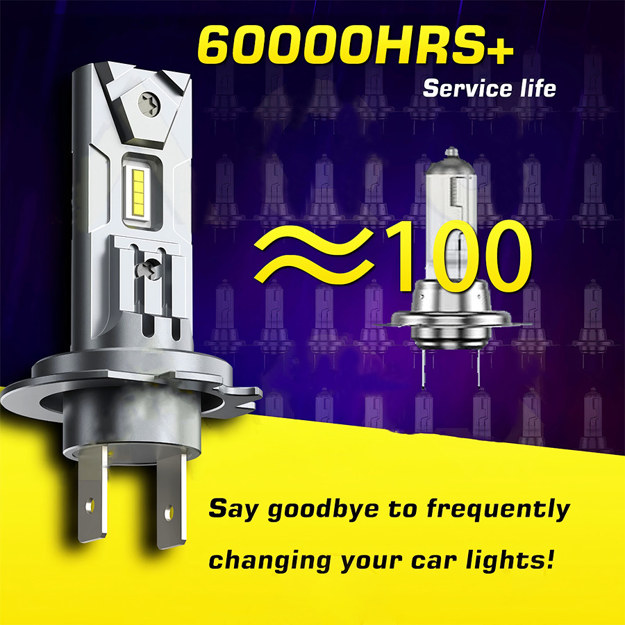 10000K White LED Headlight Hi/Lo Beam Bulbs 9005 H7 Conversion Kit AAAAA