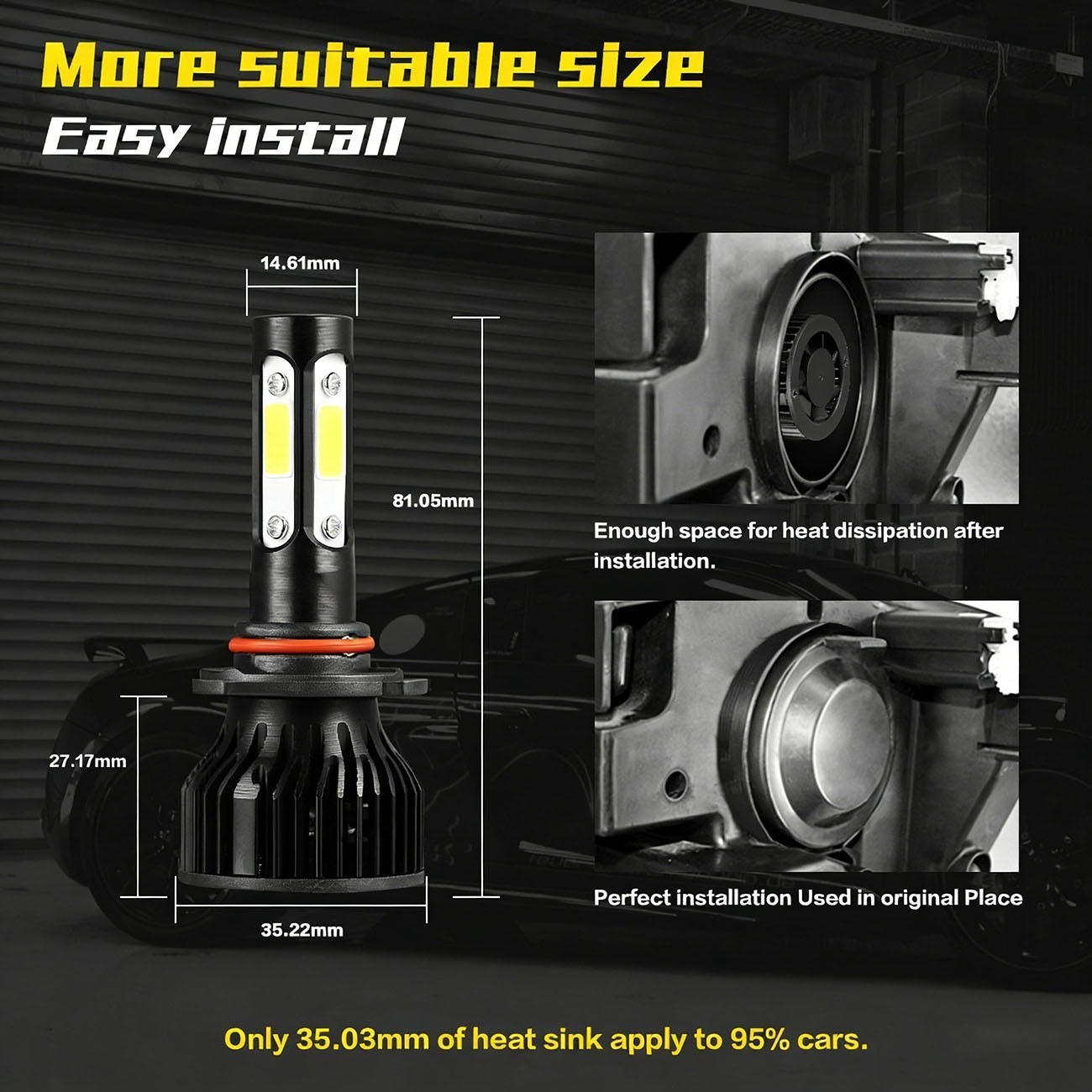 Combo 9005+H11 LED Headlight Super Bright Bulbs Kit White 720000LM High/Low Beam