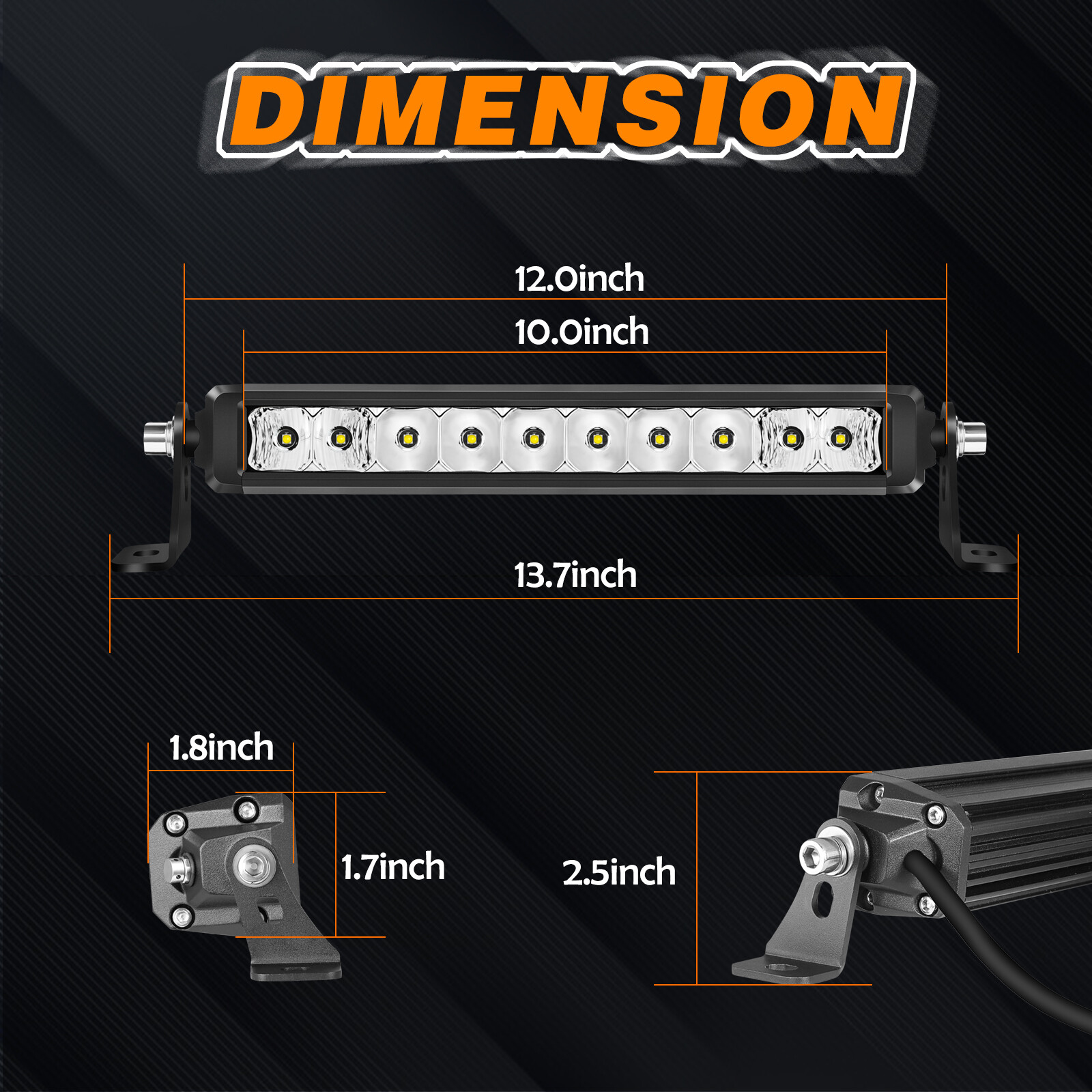 For Ford F250 F-350 Super Duty 30″ Single Row LED Light Bar Slim Combo Offroad
