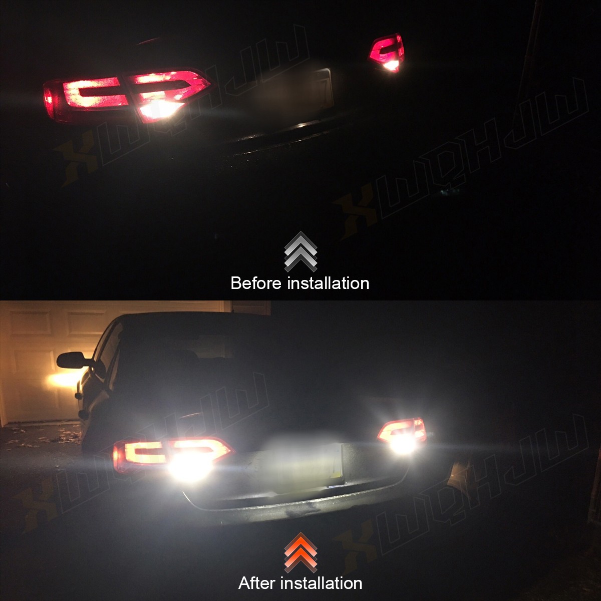 White/Amber High Power 16-SMD 7443 Switchback LED Bulbs For Turn Signal Lights