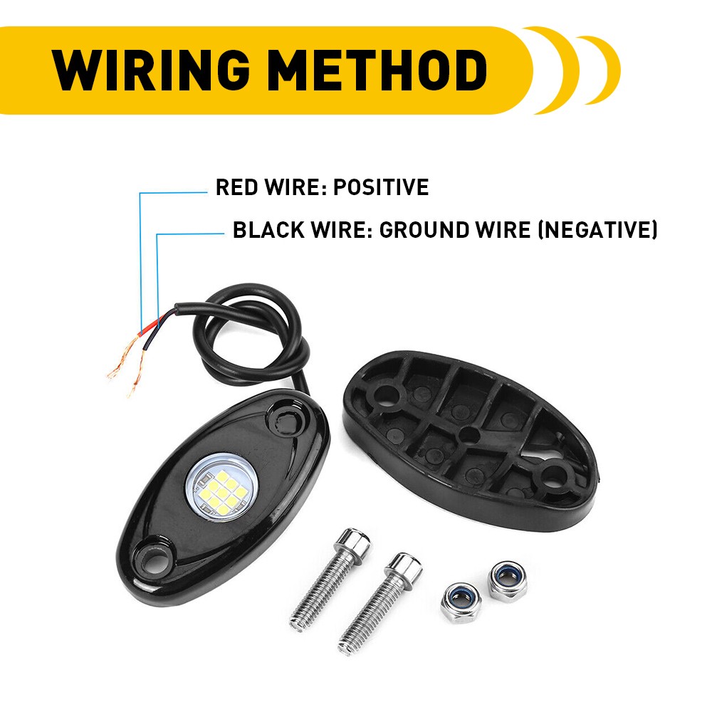 96PCS Cold White LED Pods Rock Light Kit Underbody Glow Lamps For Pickup Truck