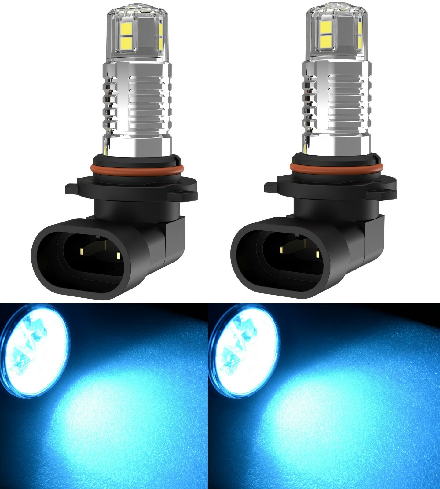 LED 30W 9012 HIR2 Blue 10000K Two Bulbs Head Light Replace Dual Beam Show
