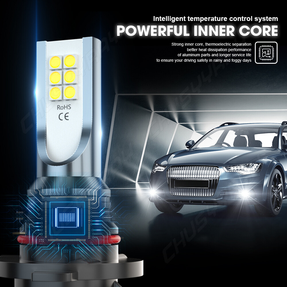 9005 H11 LED Headlight Super Bright Bulbs Kit 6000K White 330000LM High Low Beam