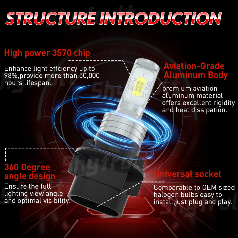 88475 34901-HN5-M40 LED Headlight Bulb Lights for 2005 Yamaha Bruin 250 YFM250B