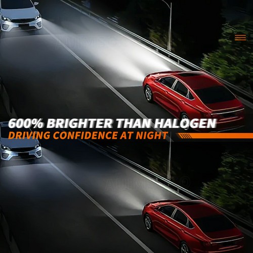 For Chevrolet Silverado 1500 2013-2021 LED Headlight Bulbs High Low Beam 80000LM