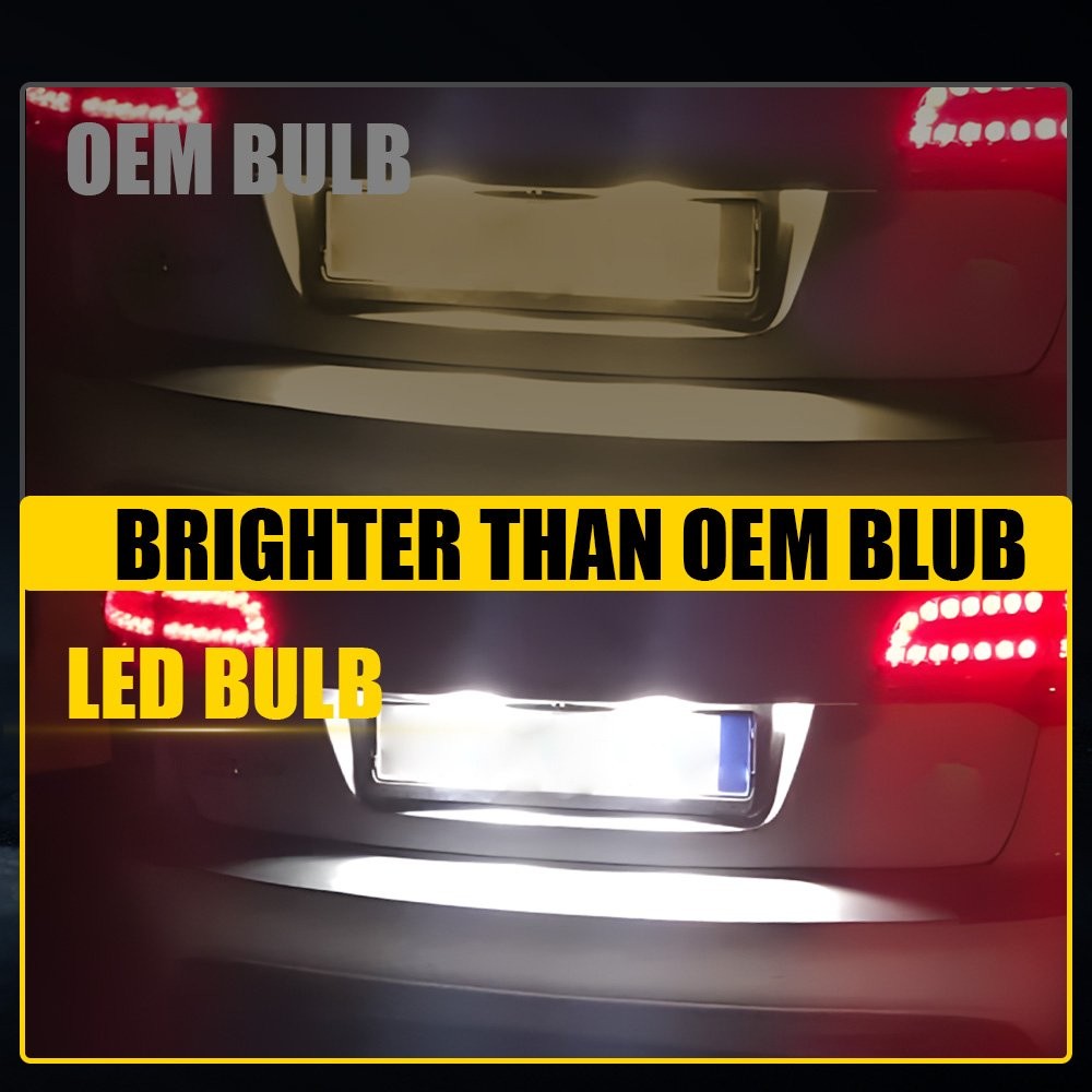 2Pcs Rear LED License Plate Light Lamps For Mercedes Benz C-Class W204 2007-11
