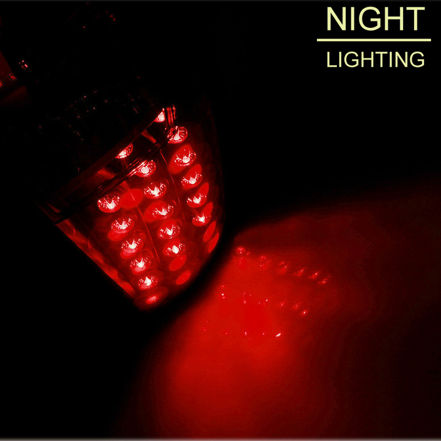 For 2007-2014 Chevy Suburban Tahoe LED Tail Lights Chrome Red Rear Brake Lamps