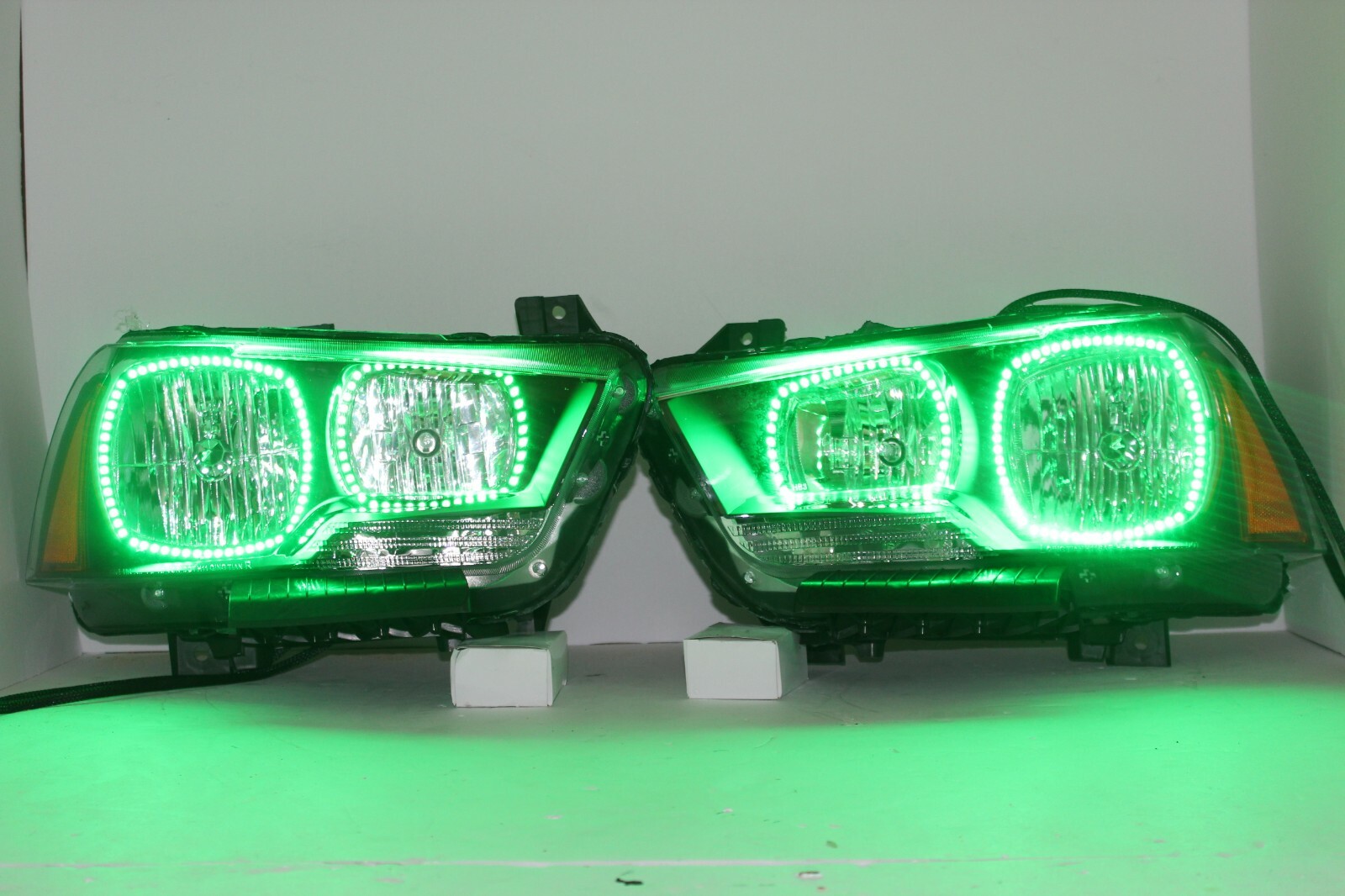 Dodge Charger 2011-2014 Pre-Built Headlights LED RGB Angel Eyes Halo Ring