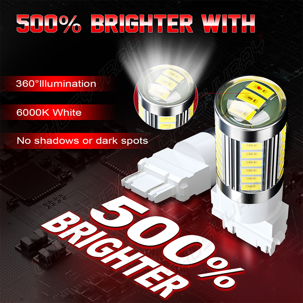 1400LM White 3156 3157 LED Reverse Backup Light Bulbs for 1992-2008 Ford F150