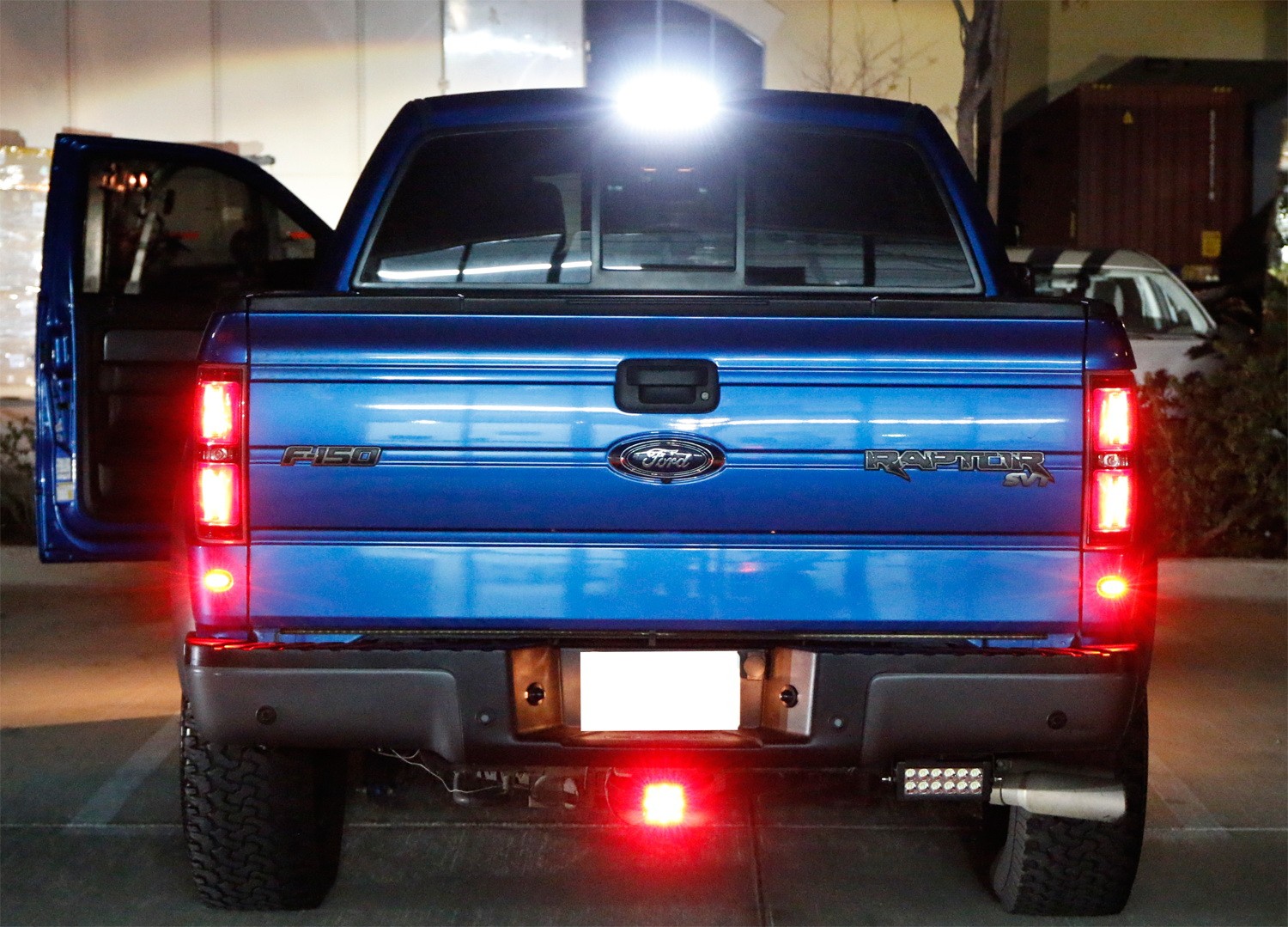 Smoke Lens 12-SMD Red LED Rear Bumper Tailgate Sidemarker Lights For Ford Raptor
