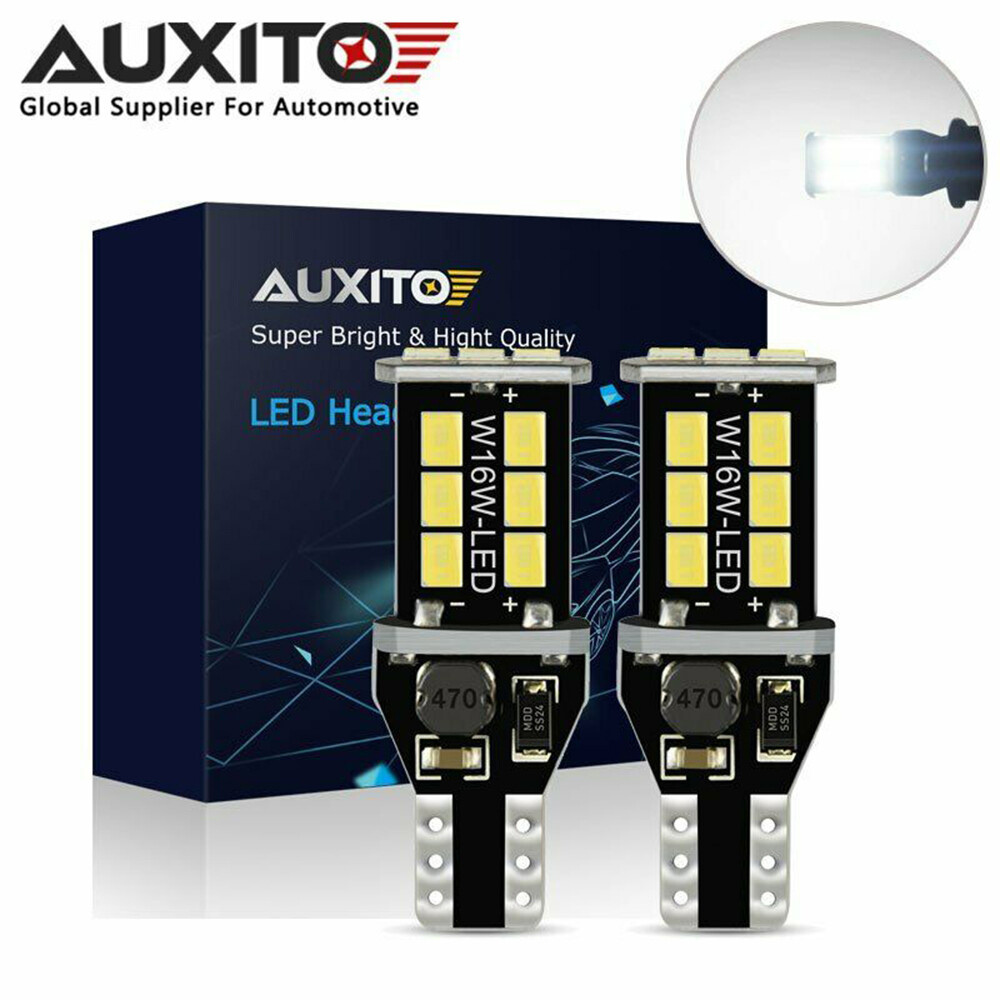 AUXITO 2x Led Reverse Back Up Light Bulb 921 912 W16W T15 916 2400Lm Super White
