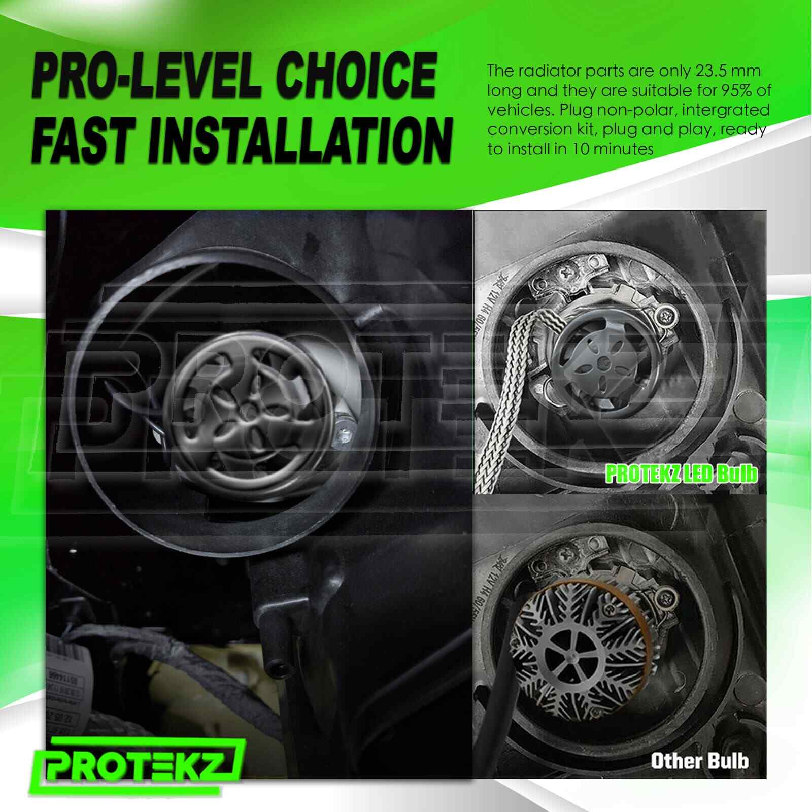 LED Headlight Protekz Kit High H9 6000K Bulbs for 2015-2016 Nissan MURANO