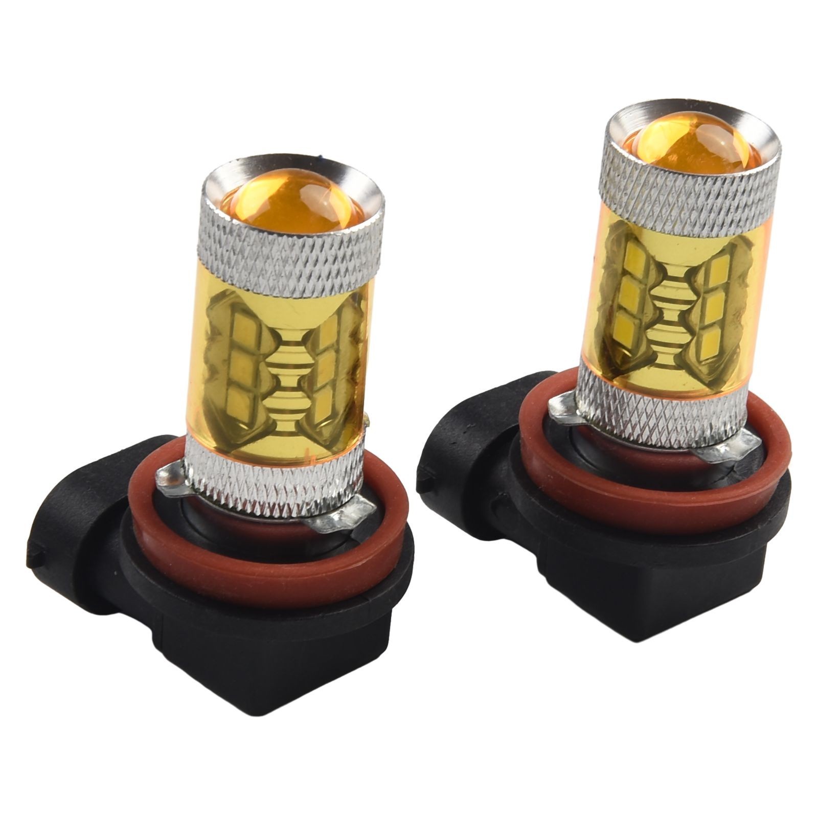 Fog Light 12V DC 1500LM 2pcs 3000K 360 Degrees 50000H High Power Easy To Install
