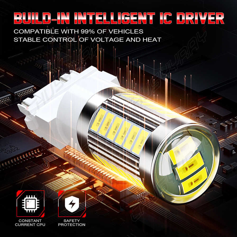 1400LM White 3156 3157 LED Reverse Backup Light Bulbs for 1992-2008 Ford F150