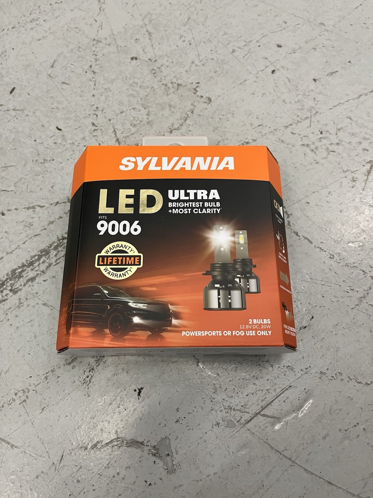 SYLVANIA 9006 LED Ultra Headlight Bulbs Brightest White Lifetime Warranty