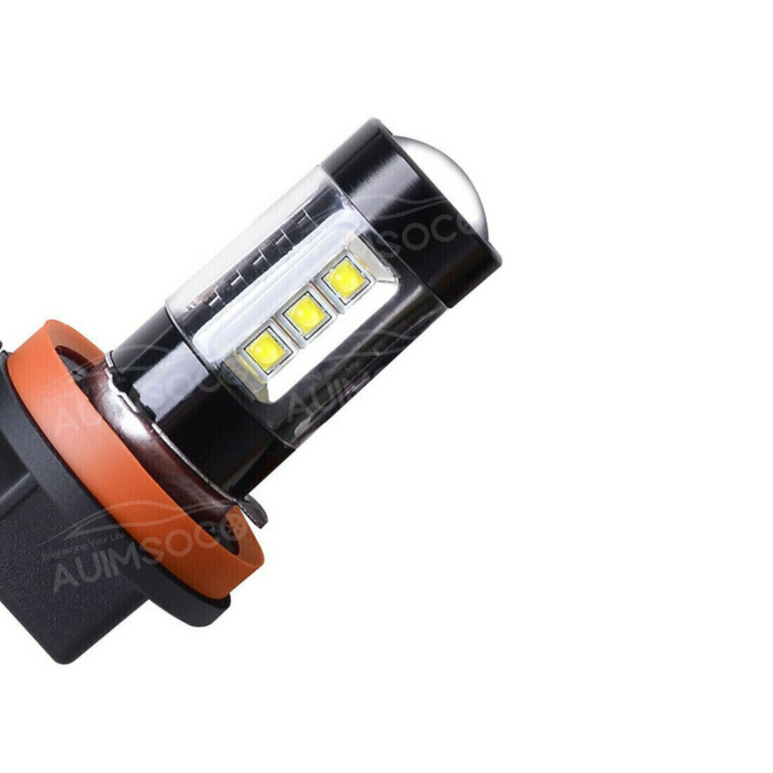 2Pcs H11/H8 LED White Fog Light Bulbs Decoder Error Free Canbus 2-Pack For Cars
