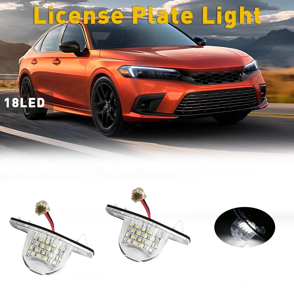 2 PCS License Plate LED Assembly Light For Honda Coupe Civic 2012 2013 2014 2015