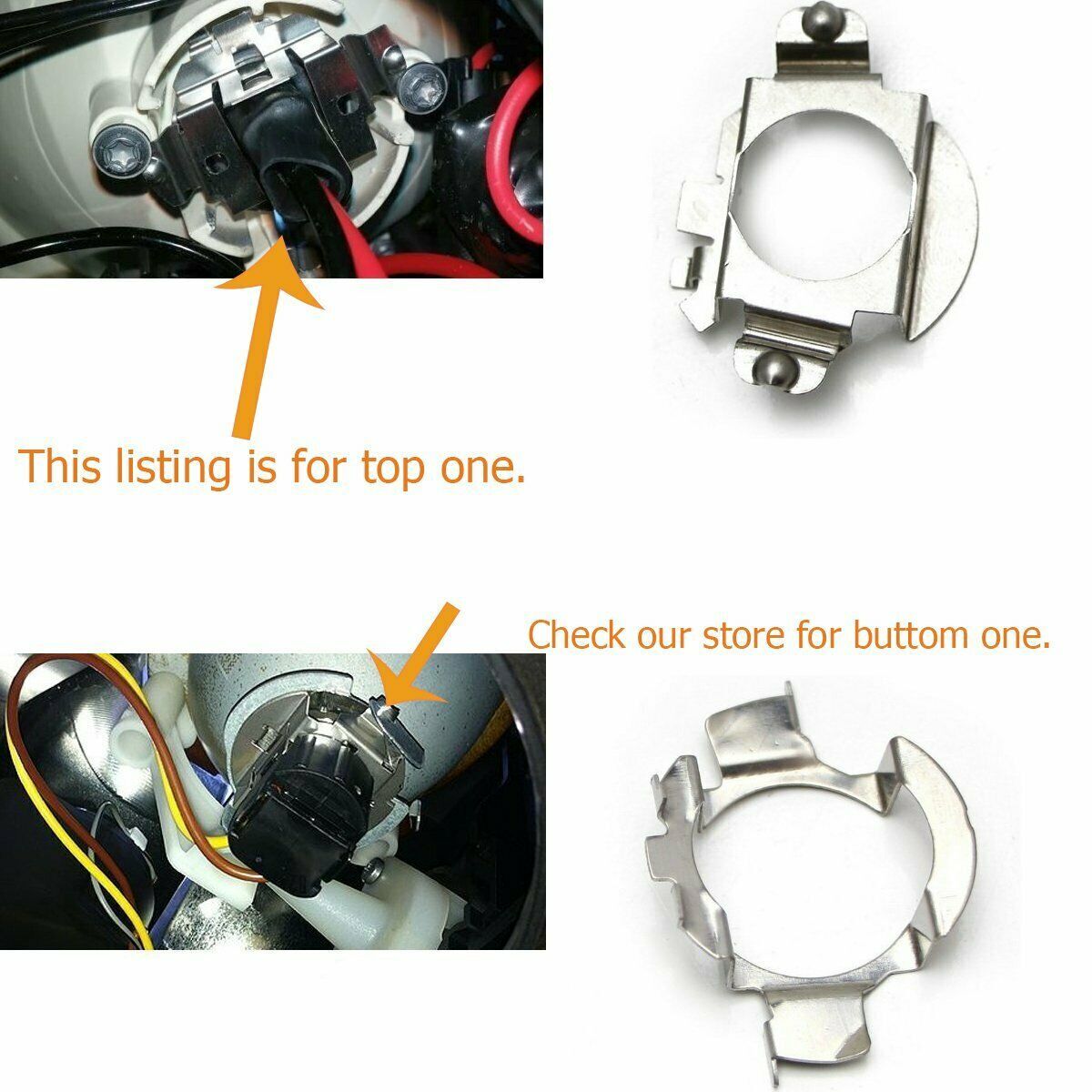 H7 LED Headlight Bulb Adapter Holders Socket Base Retainer Clip for Bens-C VW 4X