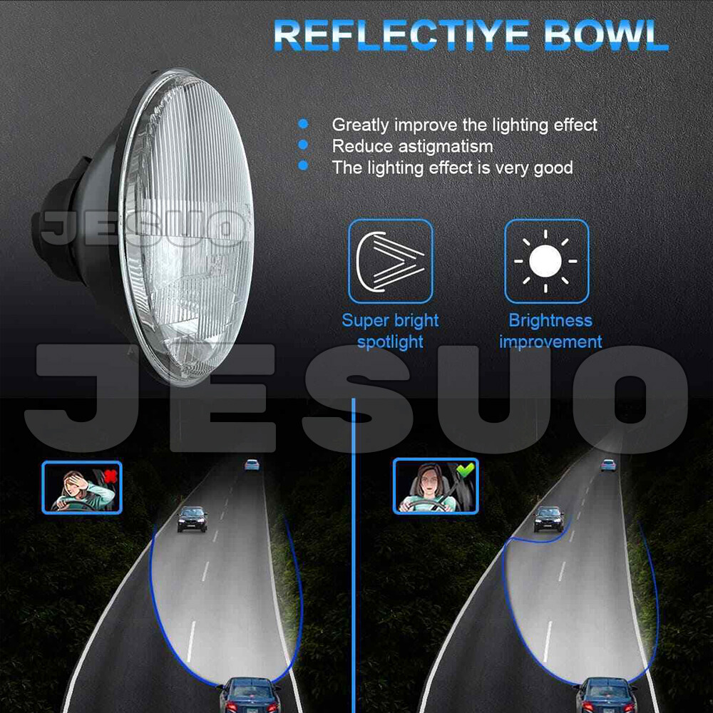 Round 5.75″ 5-3/4″ LED Hi/Lo Headlights for Ford Ranchero Gran Torino 1965-1976