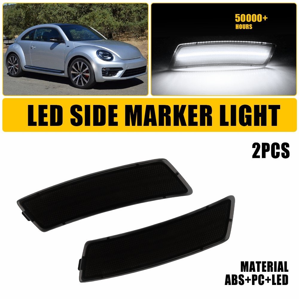 For 2018-2023 Volkswagen Tiguan Front Left&Right White LED Side Marker Light EPU
