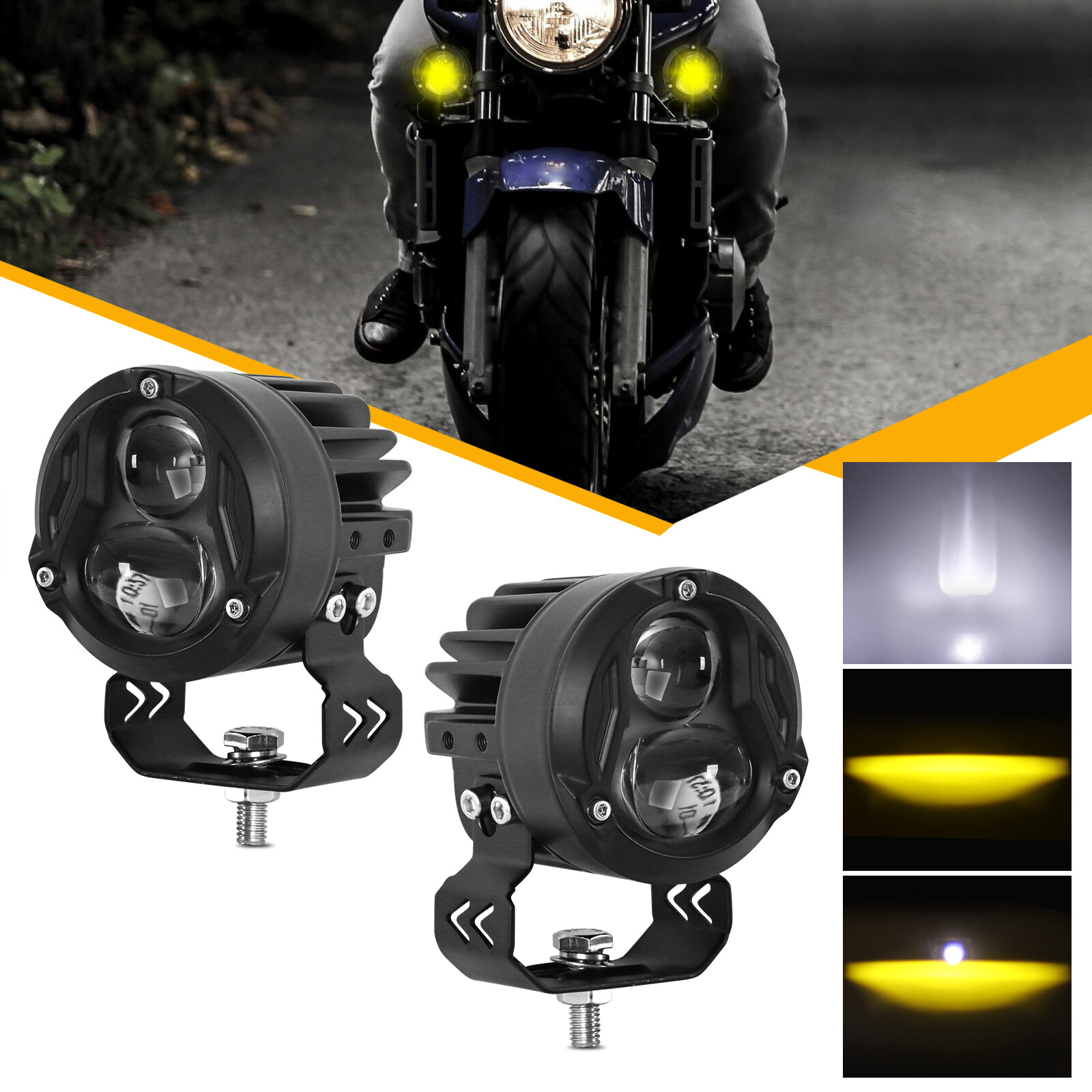 2 x 3″ 100W LED Work Light Pods White Laser High Beam Offroad Driving Fog Lamp