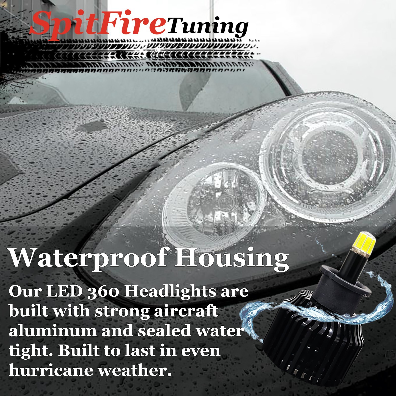Fits Daewoo Premium 360 LED Headlight Bulbs H1 H3 H7 H11 9005 9006 9012