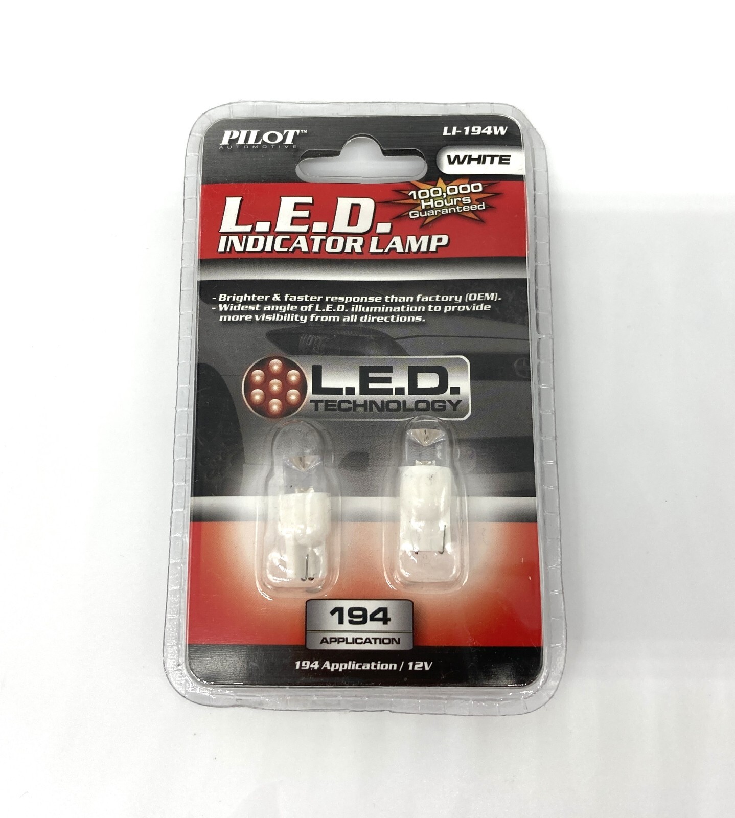 194 Clear White LED Bulbs 2 Pack – Pilot Automotive – Fast USA Shipping