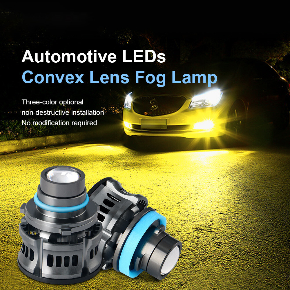 2X H7 LED Laser Headlight Bulb Automotive Projector Auto Fog Light Len Lamp Car